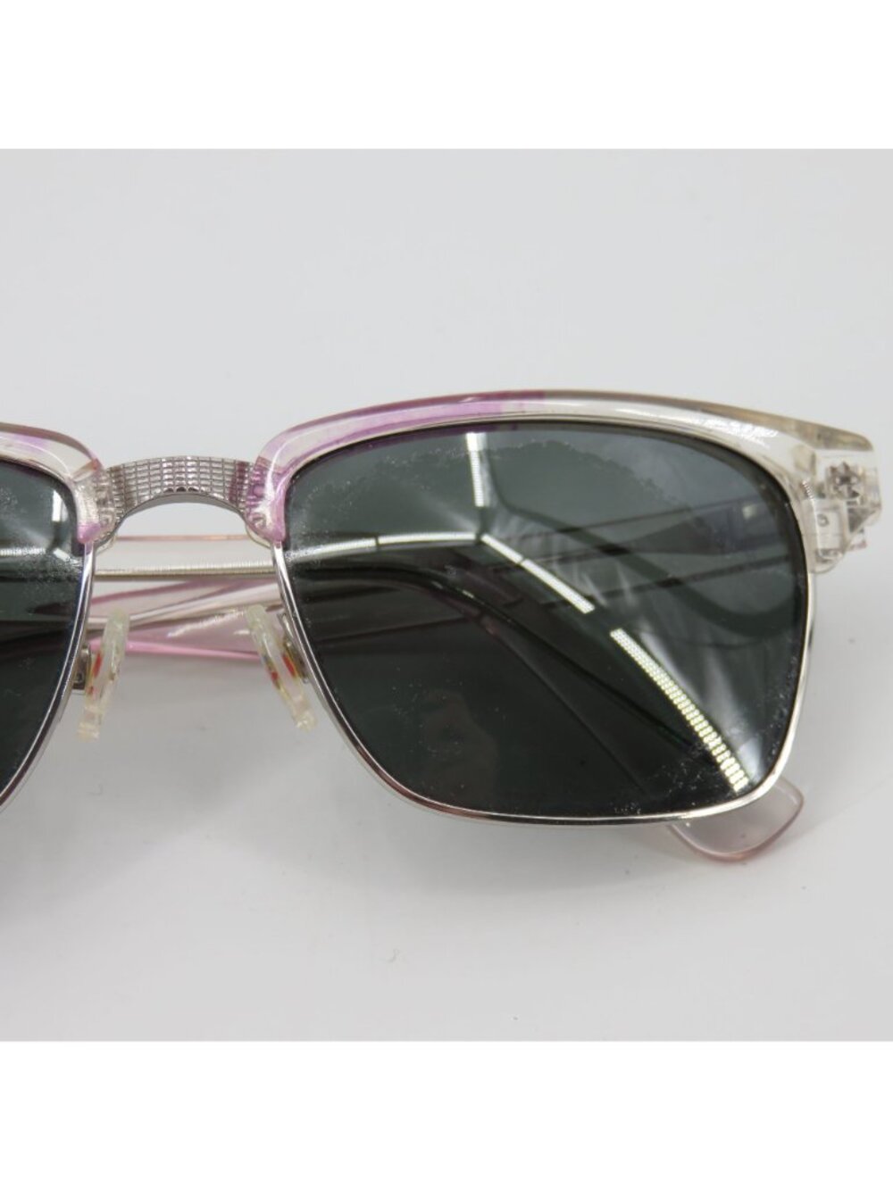 Maui Jim KAWIKA Clear Pink Silver Tone Accent Sunglasses Unisex MJ-257-05CR - Picture 7 of 16